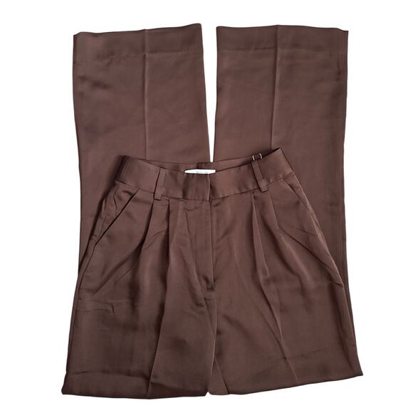 Favorite Daughter Split Decision Silky Trousers in‎ Chocolate Size 2 - Picture 8 of 14